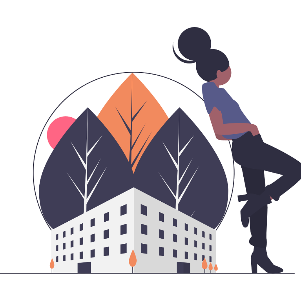 cityscape-with-mountains-and-professional-woman